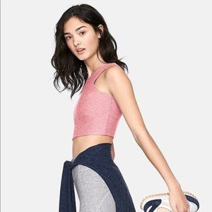 Outdoor Voices Venus Crop Top in Colorblock Pink